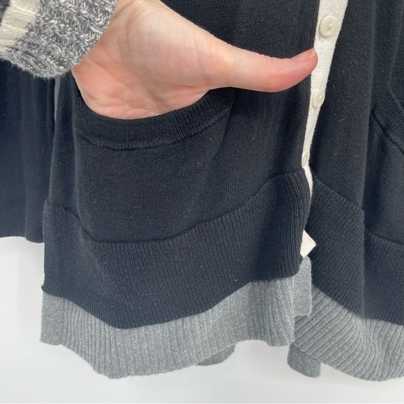 Victoria’s Secret Black & Cream Cardigan Sweater – Size Small - Picture 3 of 9